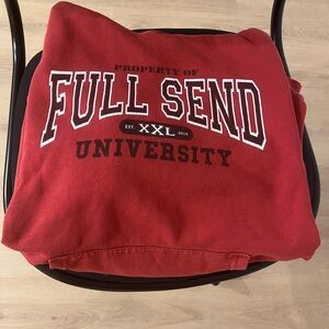 Full Send Nelk Boys Limited Edition Red University Hoodie